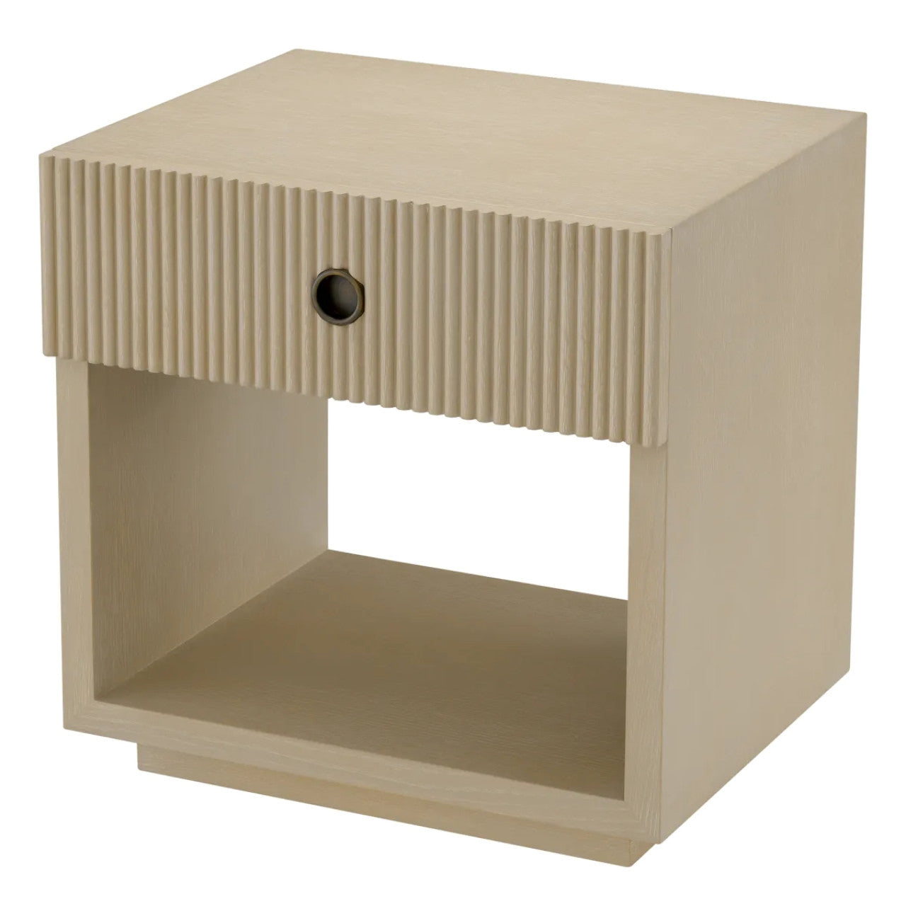 Dimitrios | Nachtkastje van Gewassen Eikenfineer met Moderne Afwerking | Stijlvol Beige Nachtmeubel voor Elke Slaapkamer 4