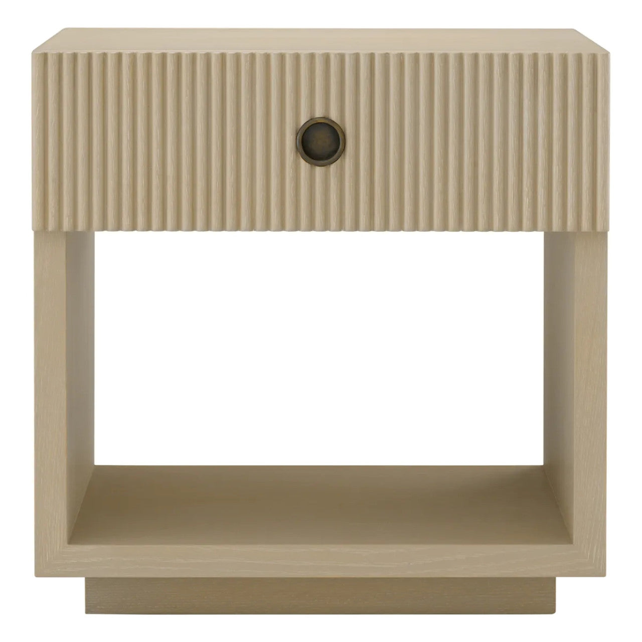 Dimitrios | Nachtkastje van Gewassen Eikenfineer met Moderne Afwerking | Stijlvol Beige Nachtmeubel voor Elke Slaapkamer 6