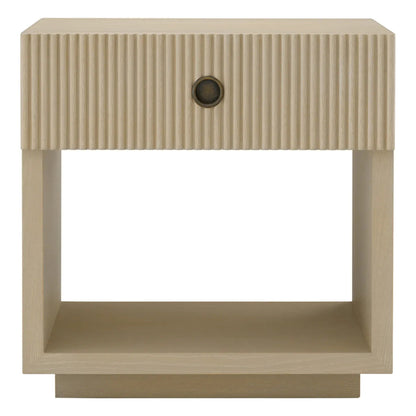 Dimitrios | Nachtkastje van Gewassen Eikenfineer met Moderne Afwerking | Stijlvol Beige Nachtmeubel voor Elke Slaapkamer 6