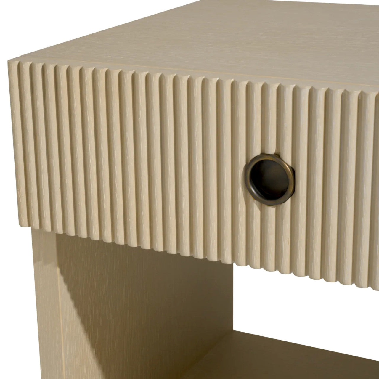 Dimitrios | Nachtkastje van Gewassen Eikenfineer met Moderne Afwerking | Stijlvol Beige Nachtmeubel voor Elke Slaapkamer 7