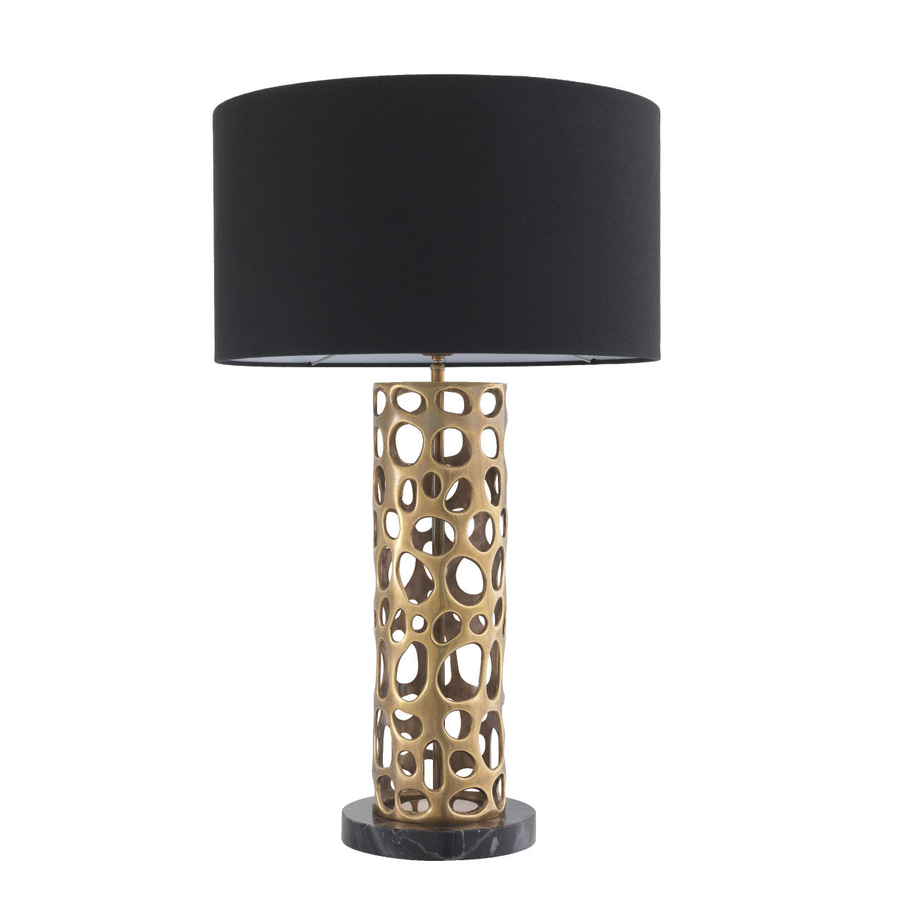 Dix | Tafellamp met Vintage Messing Afwerking en Marmeren Basis | Perfecte Verlichting voor Elk Interieur 5