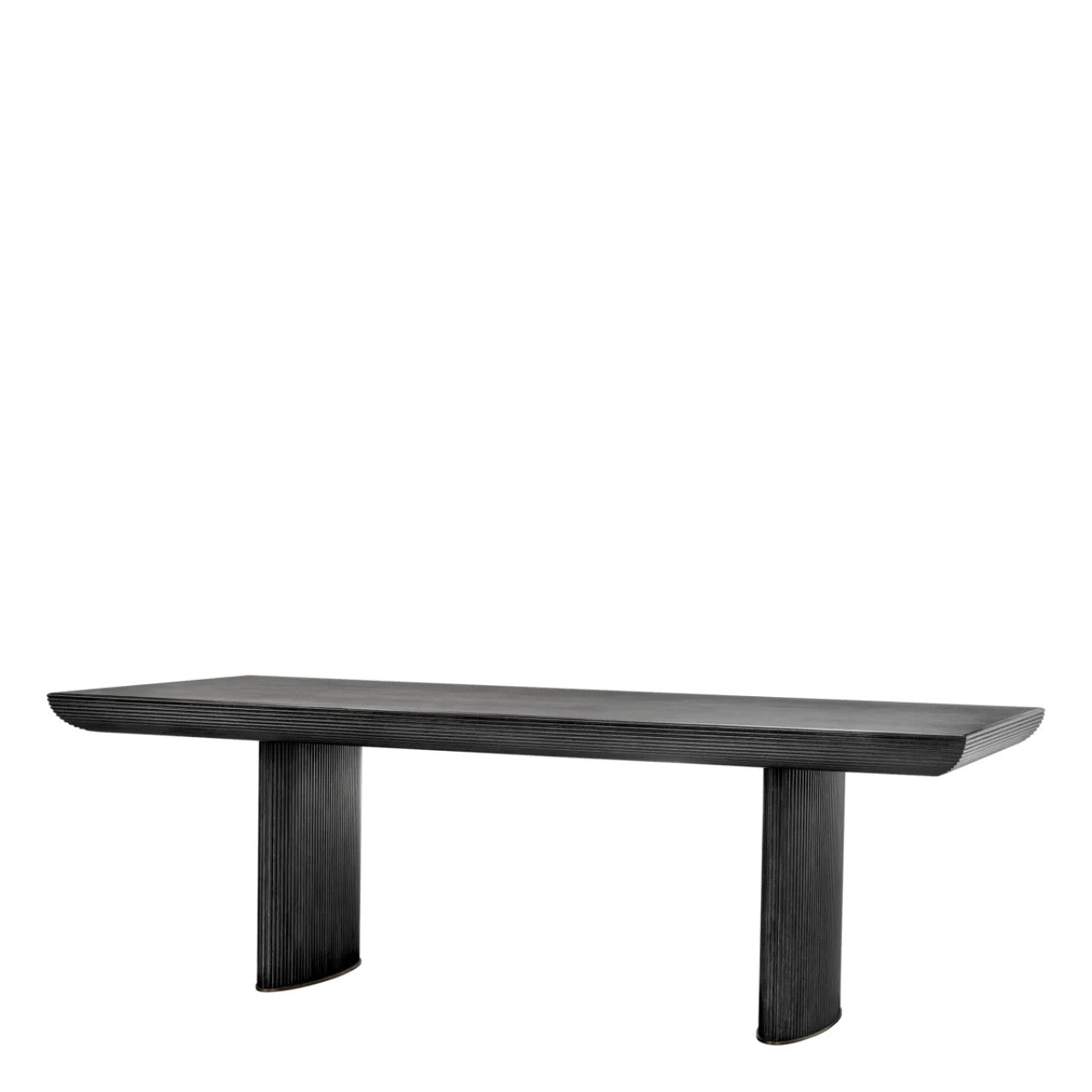 Eettafel Winston | Ronde Eettafel van Luxe Antracietgrijs Eikenfineer | Stijlvolle Tafel voor Elegante Eetruimtes 4