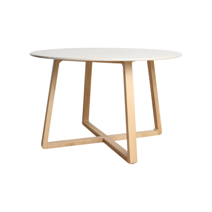 Elegante Ronde Eettafel met Marmeren Tafelblad - Ø 120 cm voor Stijlvolle Eetervaring 0