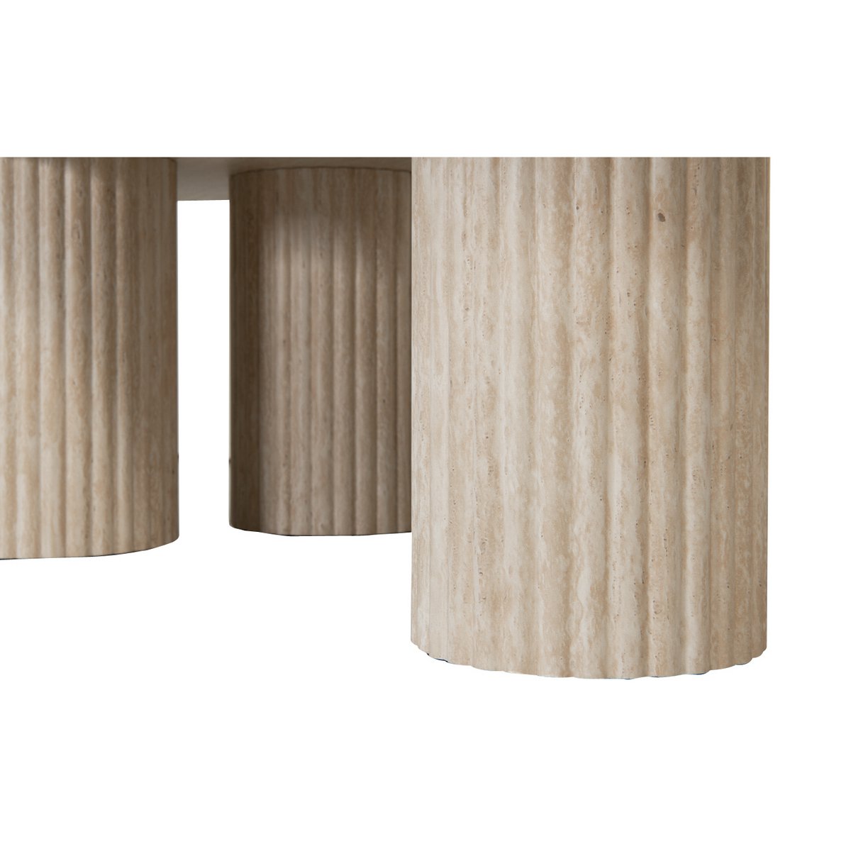 Elegante Salontafel van Travertijn met Keramiek | Tijdloos Design voor Luxe Interieurs 2