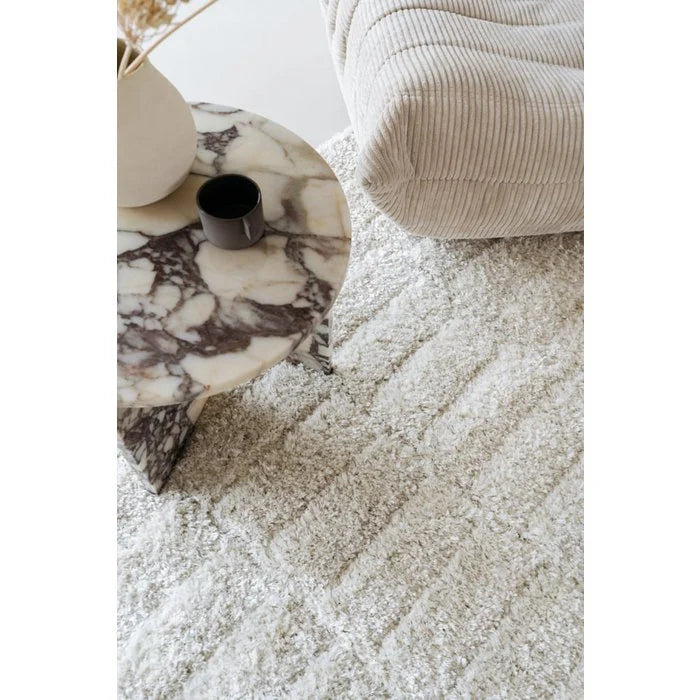 Exclusief hoogpolig wollen vloerkleed Stella 200x290 cm ecru