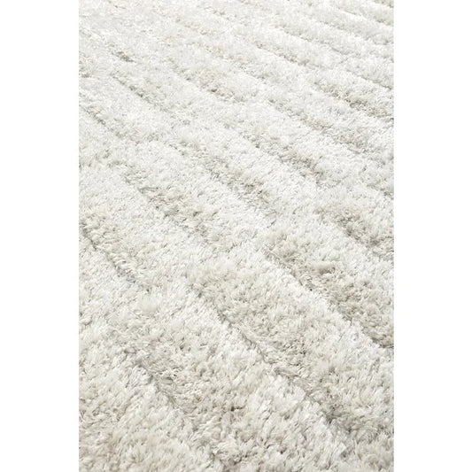 Exclusief hoogpolig wollen vloerkleed Stella 200x290 cm ecru