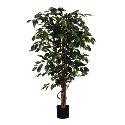 Ficus Kunstplant Groot met Realistisch Ontwerp in Zwarte Pot voor Binnengebruik 0