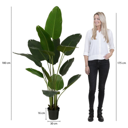 Kunstplant Bananenboom Groot met Realistische Bladeren | Perfecte Decoratie voor Binnen 4