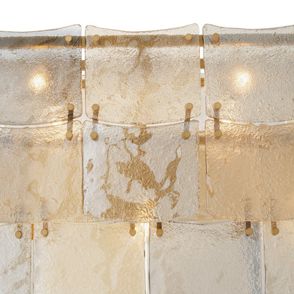 Laurent | Rechthoekige Kroonluchter met Antiek Messing en Smoked Glass | Elegante Verlichting voor een Warme Sfeer 7