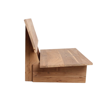 Loungestoel Buiten van Teakhout met Comfortabele Zitting | Stijlvolle Tuin Lounge Stoel voor Ontspanning 2