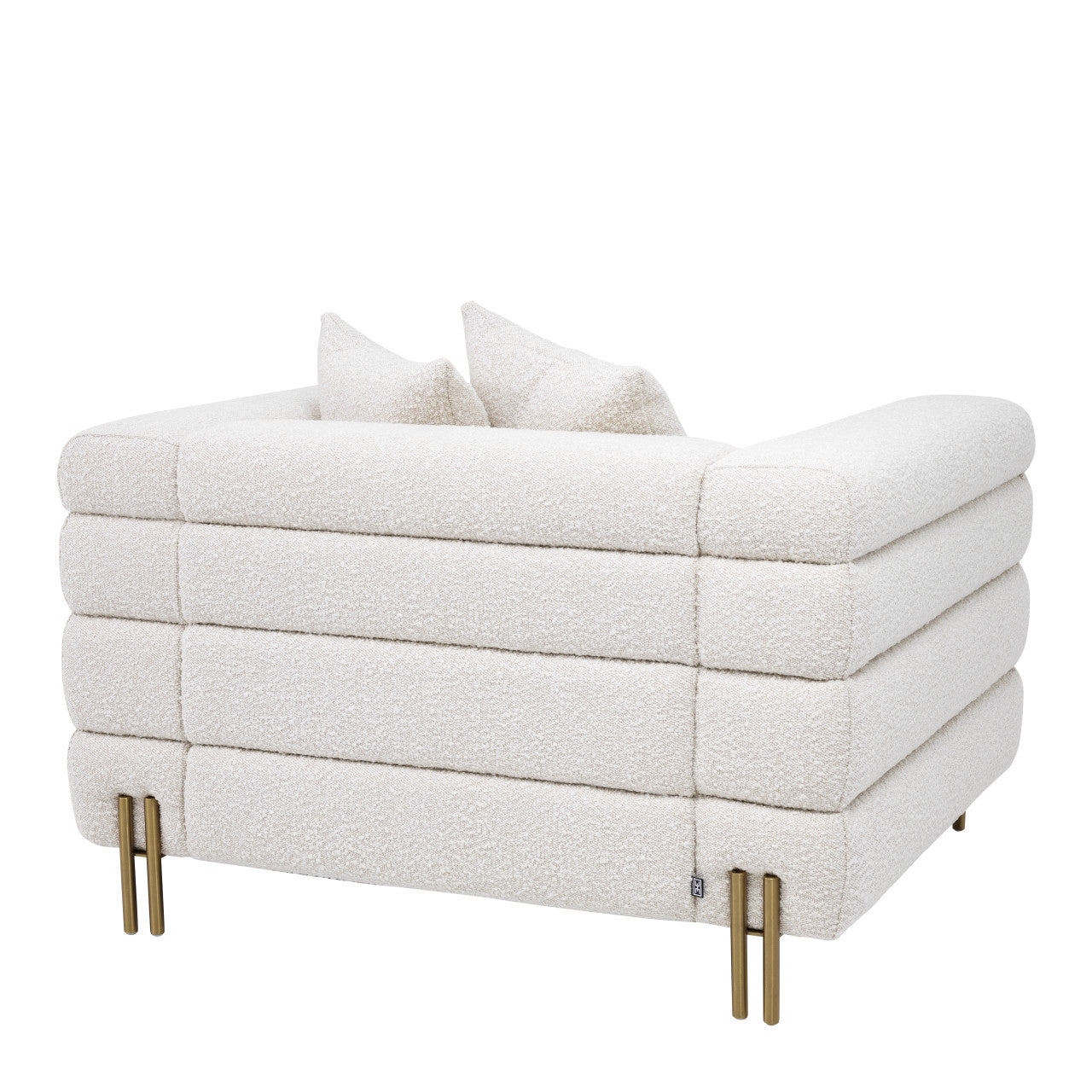 Luxueuze Bouclé Fauteuil met Messing Poten voor Elegante Interieurs 2