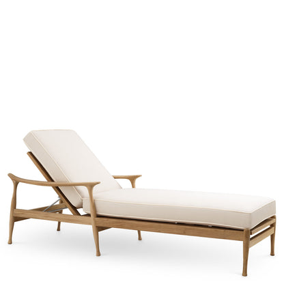 Manzo | Outdoor Ligbed van Teak met Zachte Kussens | Duurzaam en Elegant voor Ontspanning 1