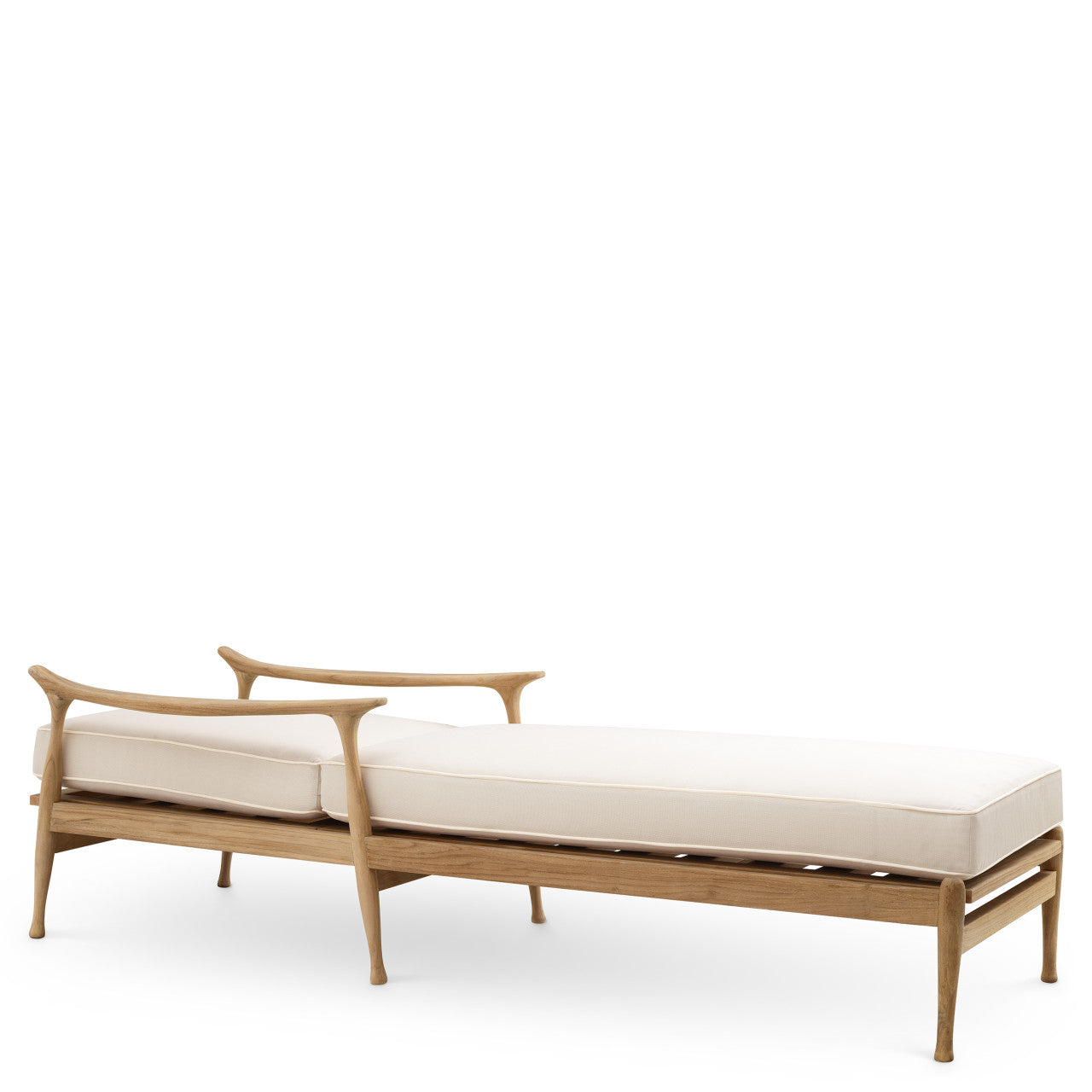 Manzo | Outdoor Ligbed van Teak met Zachte Kussens | Duurzaam en Elegant voor Ontspanning 3