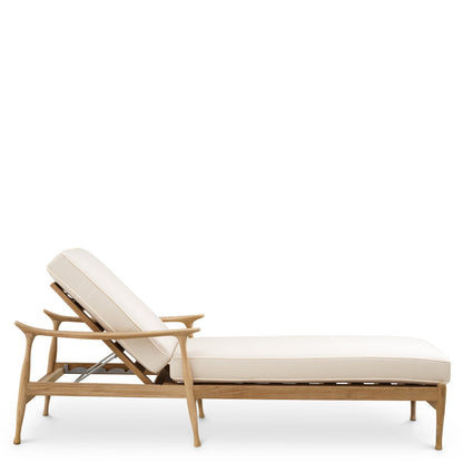 Manzo | Outdoor Ligbed van Teak met Zachte Kussens | Duurzaam en Elegant voor Ontspanning 6