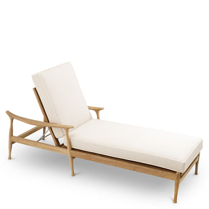 Manzo | Outdoor Ligbed van Teak met Zachte Kussens | Duurzaam en Elegant voor Ontspanning 7