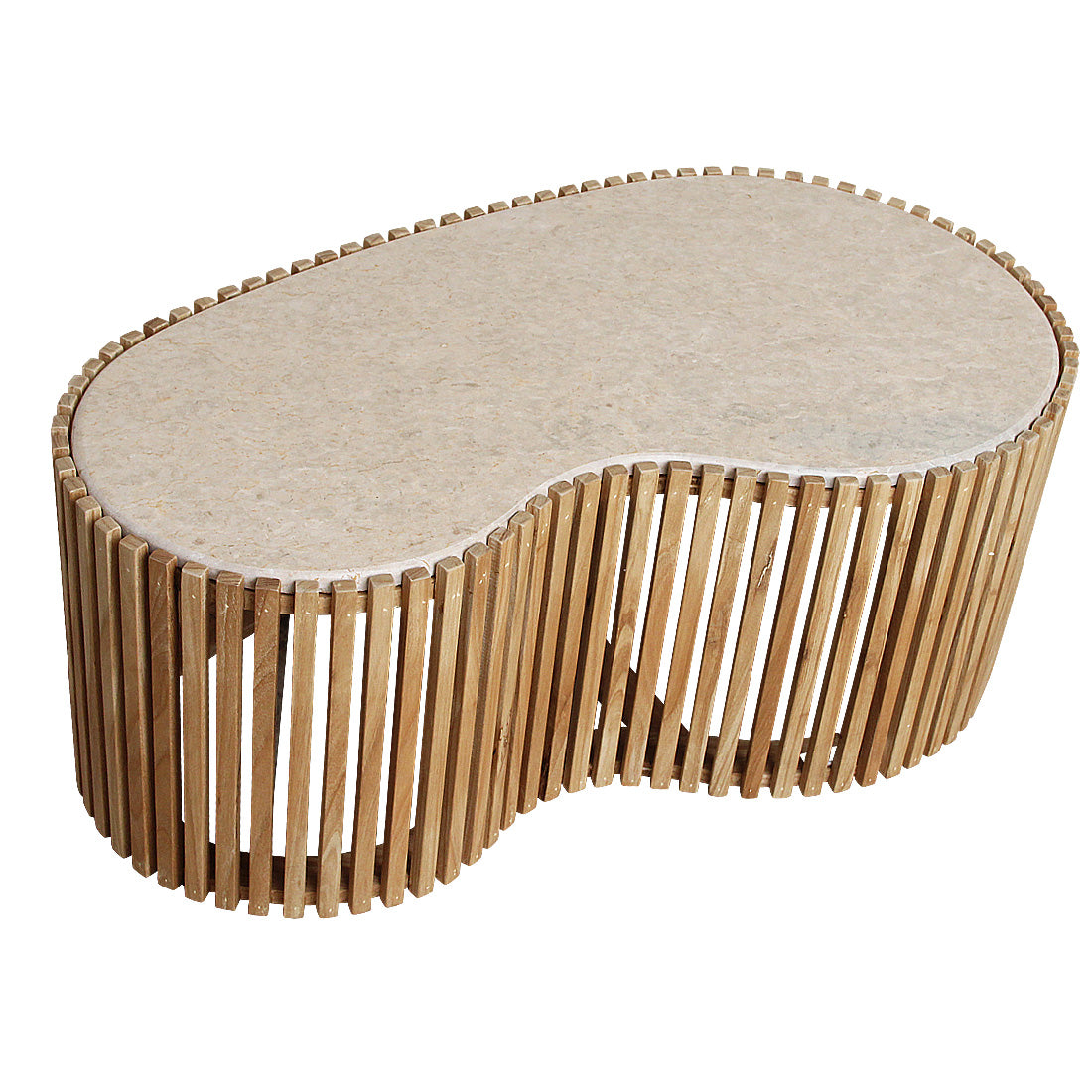 Marmeren Salontafel met Houten Basis | Elegant Design voor Modern Interieur 3