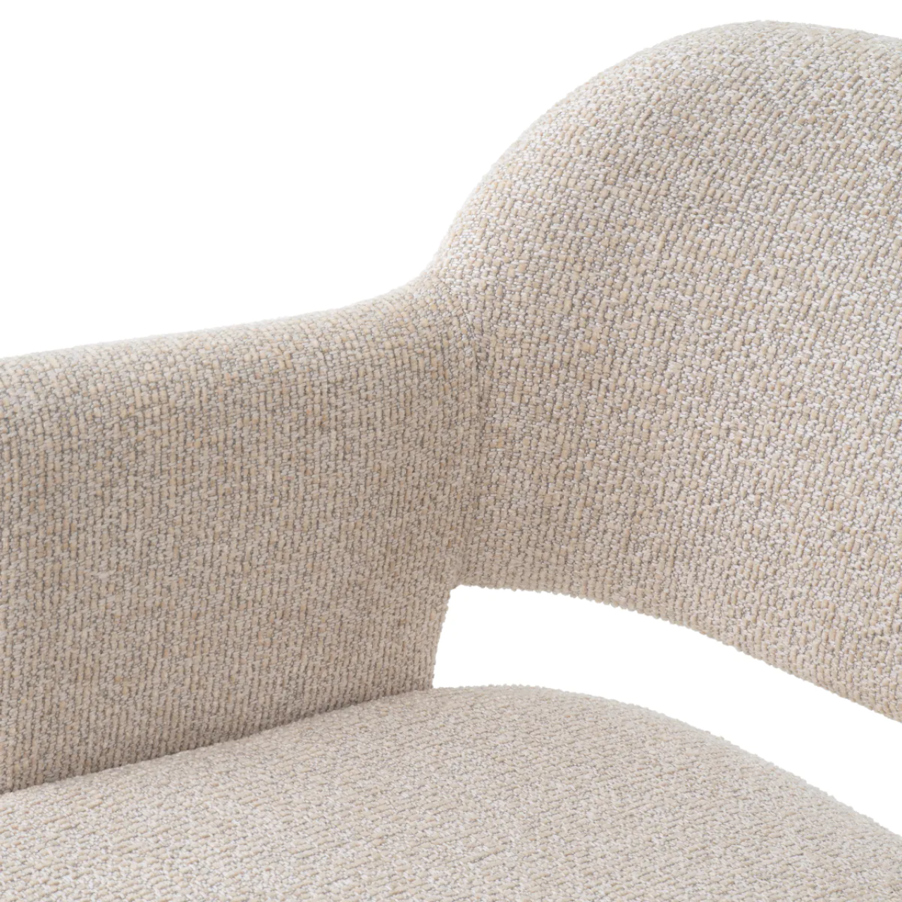 Metropolitan Collectie | Beige Eetkamerstoel met Luxe Stof en Comfort | Verfijnd Ontwerp voor Elegante Eetruimtes 6