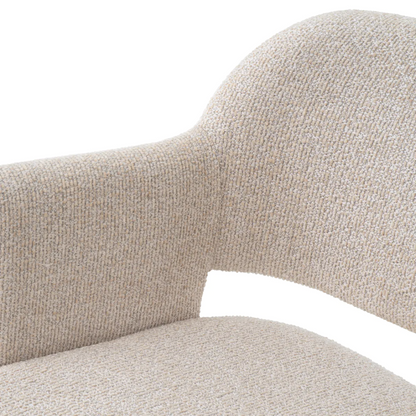 Metropolitan Collectie | Beige Eetkamerstoel met Luxe Stof en Comfort | Verfijnd Ontwerp voor Elegante Eetruimtes 6