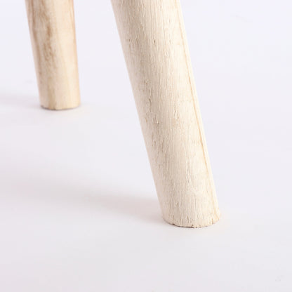 Mica | Decoratieve Kruk van Paulownia Hout met Natuurlijke Look | Multifunctionele Zitplek voor Jouw Interieur 2