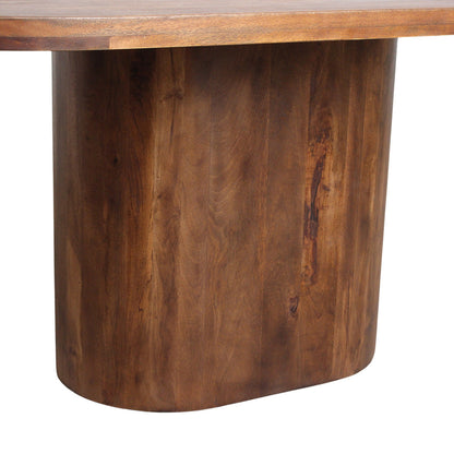 Moderne Eettafel Ovaal van Mangohout met Afgeronde Zijkanten | Stijlvolle Tafel voor Gezellige Maaltijden 2