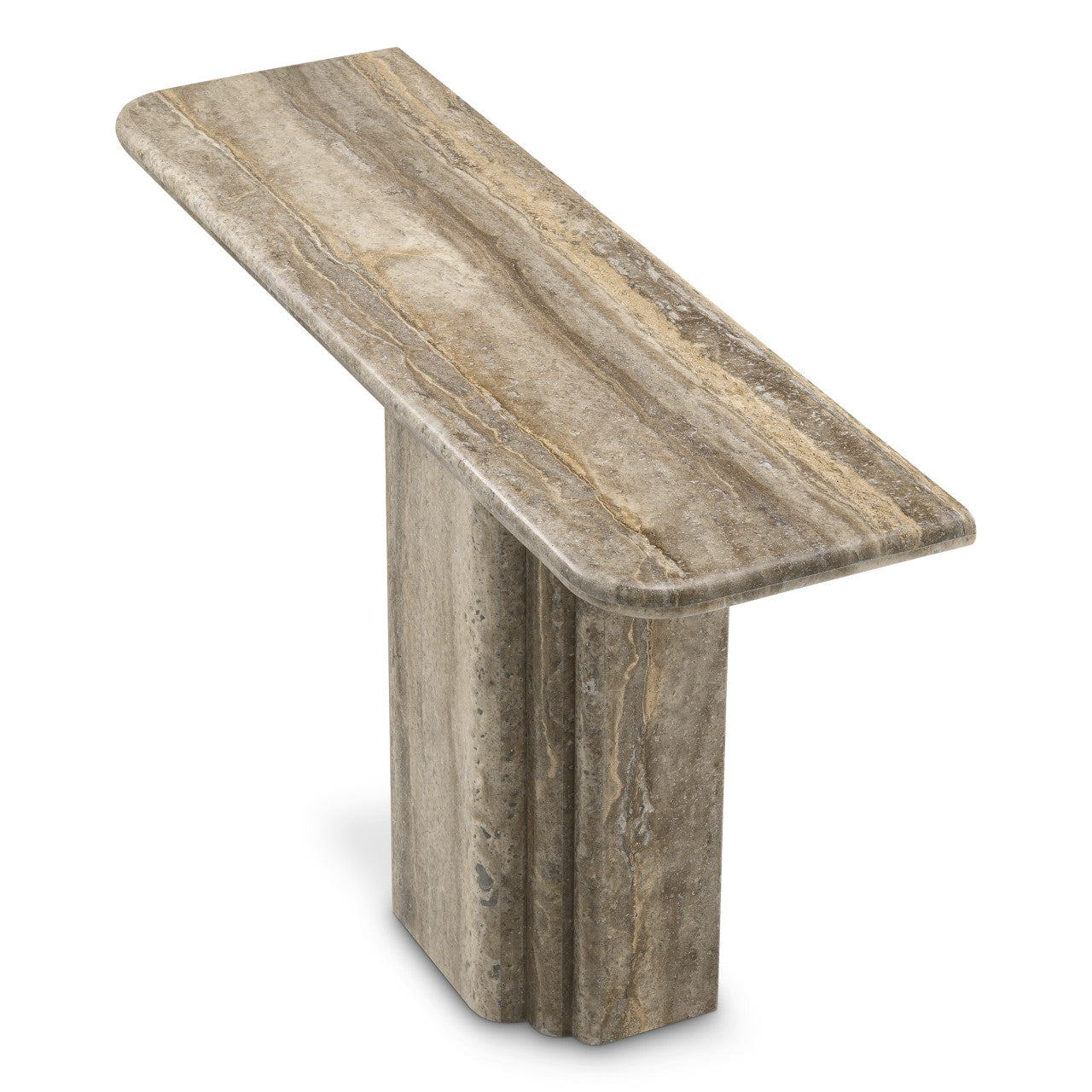 Norrington | Wandtafel met Zilveren Travertijnoppervlak | Elegant Ontwerp voor Luxe Interieurs 3
