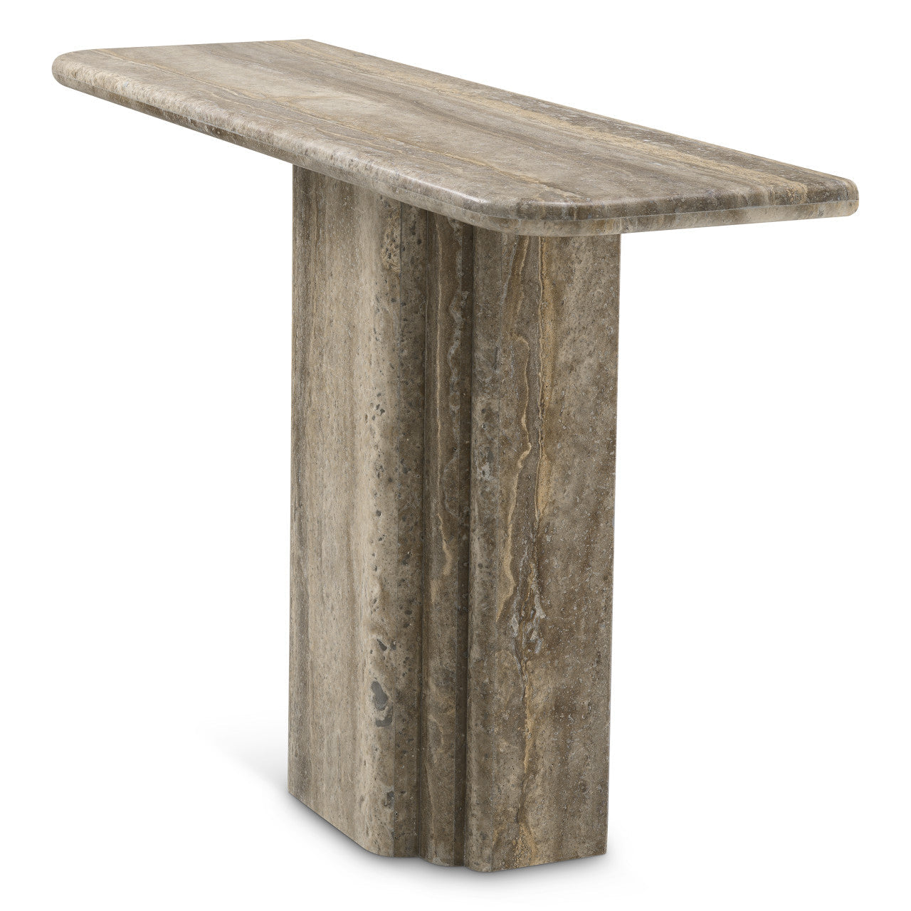 Norrington | Wandtafel met Zilveren Travertijnoppervlak | Elegant Ontwerp voor Luxe Interieurs 4