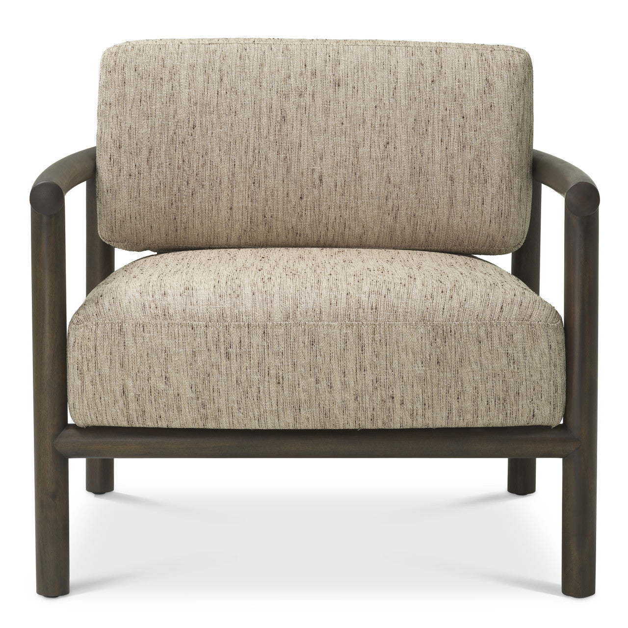 Ombria | Luxe Fauteuil met Mahoniehouten Frame en Beige Bekleding | Elegant Design voor Comfortabele Interieurs 3