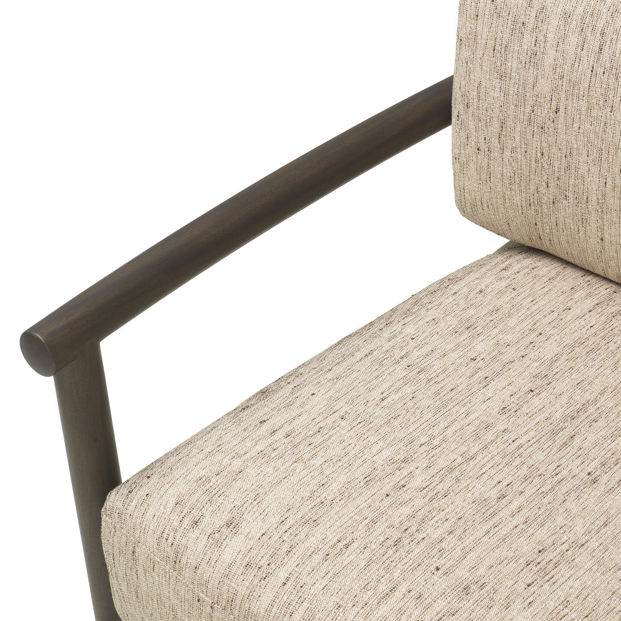 Ombria | Luxe Fauteuil met Mahoniehouten Frame en Beige Bekleding | Elegant Design voor Comfortabele Interieurs 6