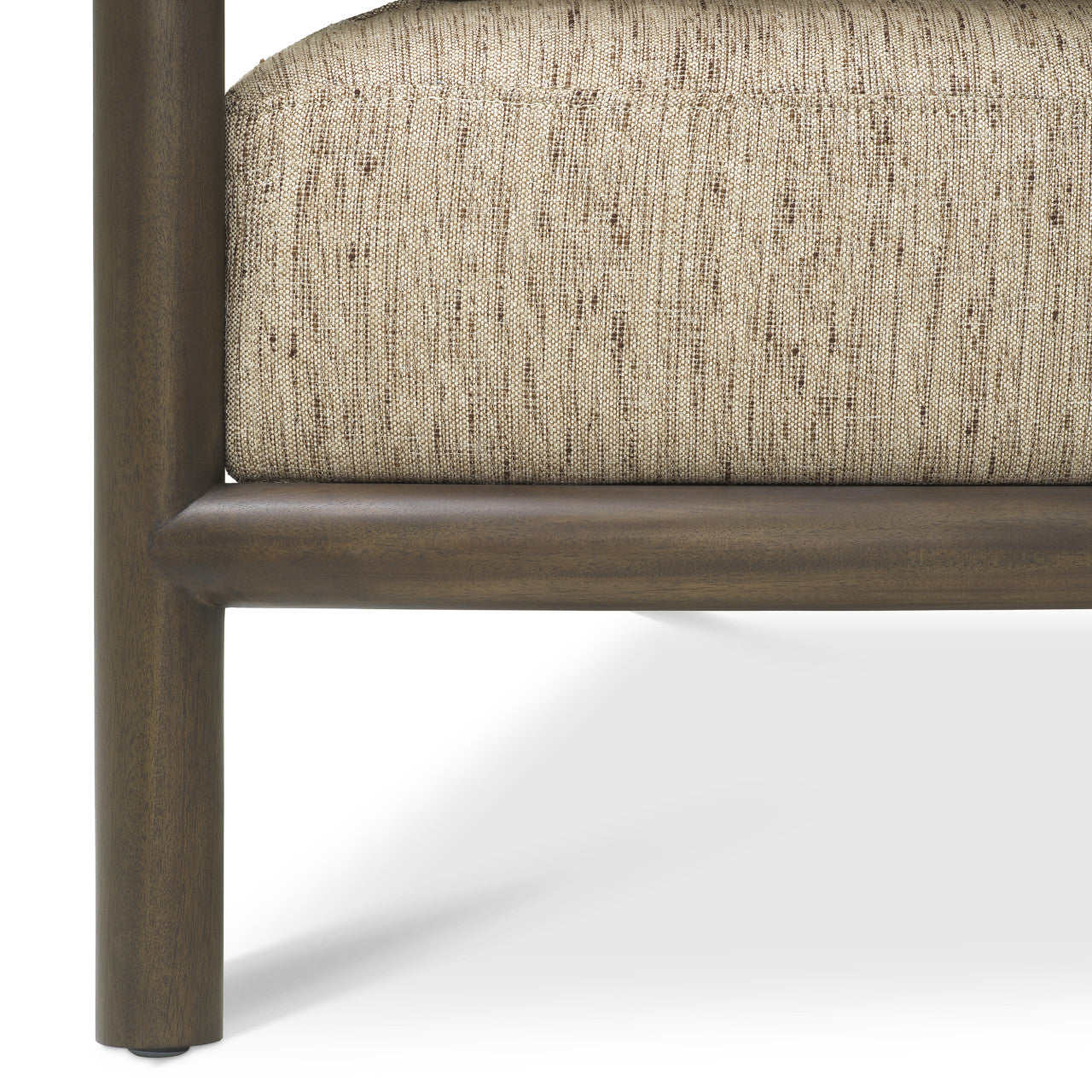 Ombria | Luxe Fauteuil met Mahoniehouten Frame en Beige Bekleding | Elegant Design voor Comfortabele Interieurs 7