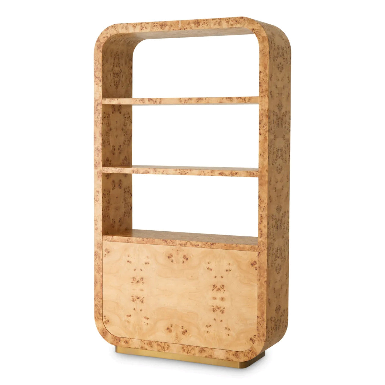 Quinton | Wandkast van Lichtbruin Mappa-Burlfineer met Luxe Afwerking | Ruimtebesparende Oplossing voor Elegant Wonen 5