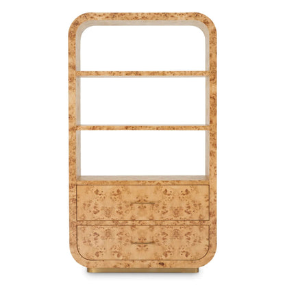 Quinton | Wandkast van Lichtbruin Mappa-Burlfineer met Luxe Afwerking | Ruimtebesparende Oplossing voor Elegant Wonen 6