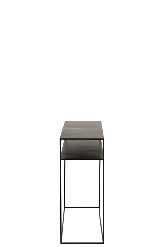 Rechthoekige Console Tafel | Stijlvol Metaal met 2 Planken | Perfecte Oplossing voor Organisatie 0