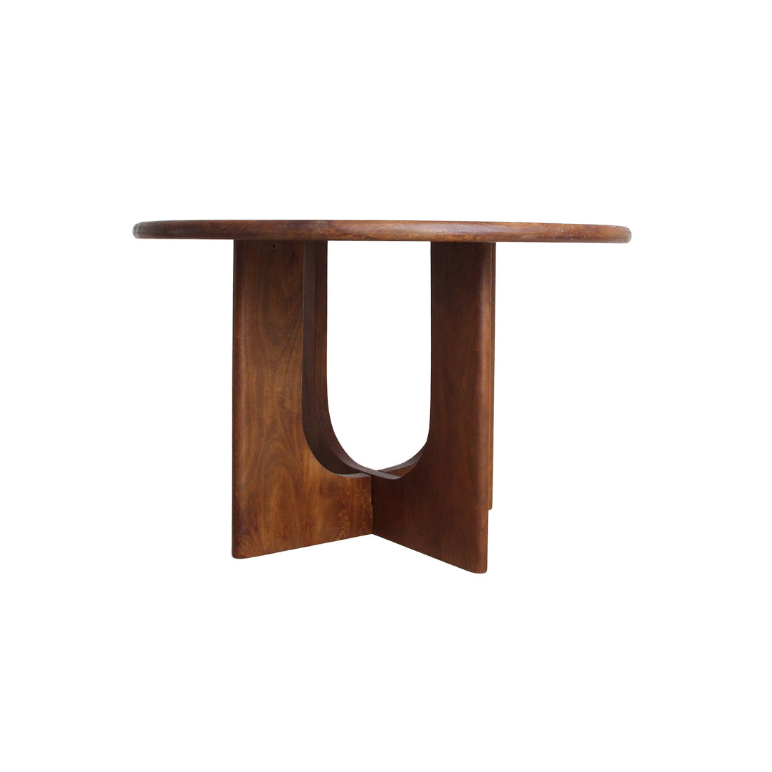 Ronde Eettafel van Mangohout met Kruisvormig Onderstel | Stijlvolle Tafel voor Gezellige Dinners 3