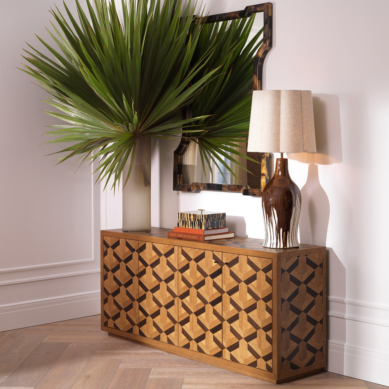 Rubicon | Houten Dressoir Kast met Uniek Ingelegd Patroon | Elegant Meubel voor Stijlvolle Interieurs 2