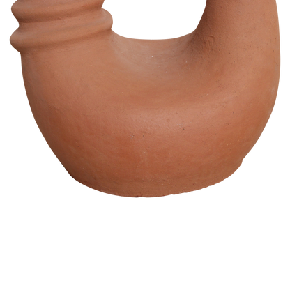 Terra Collectie | Tafellamp met Unieke Vorm en Witte Stoffen Kap | Aardewerk voor Warmte en Sfeer 5