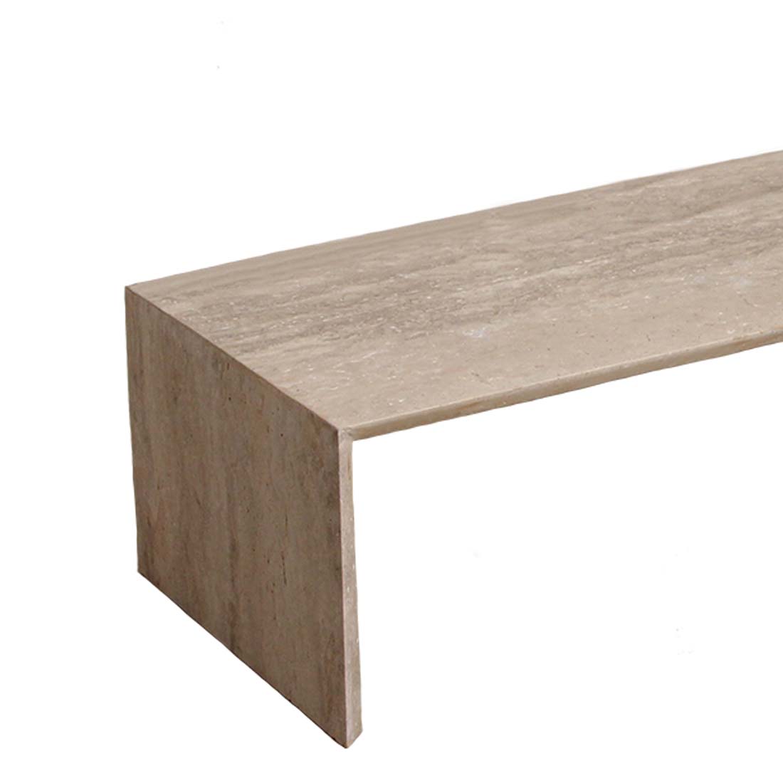 Travertin Salontafel | Strak Design 160x50x35 cm met Duurzaam Materiaal | Modern Interieur voor Tijdloze Elegantie 1