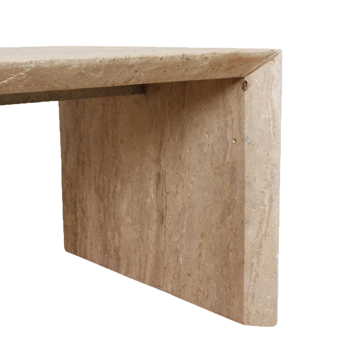 Travertin Salontafel | Strak Design 160x50x35 cm met Duurzaam Materiaal | Modern Interieur voor Tijdloze Elegantie 2