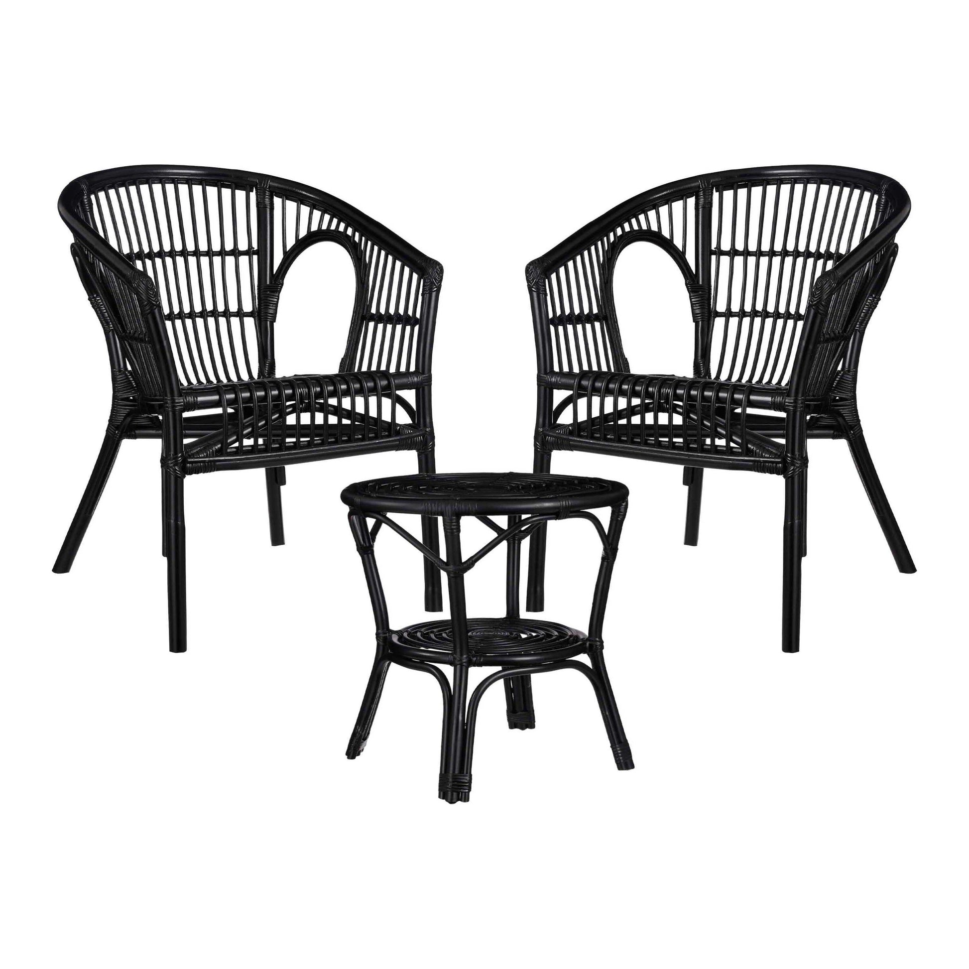 Tuinset | Rotan Balkonset met Bijzettafel | Modern Ontwerp voor Comfortabel Buitenleven 0