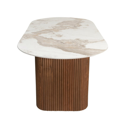Urban Chique | Eettafel Keramiek Marmer 220cm met Luxe Afwerking | Stijlvolle Tafel voor Modern Wonen 2