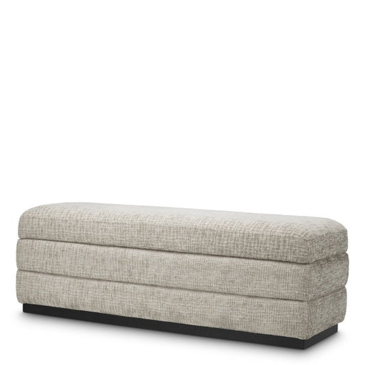 Valmont | Bankje met Opbergruimte en Ebbenhouten Basis | Stijlvol Beige Ontwerp voor Comfort en Functionaliteit 1