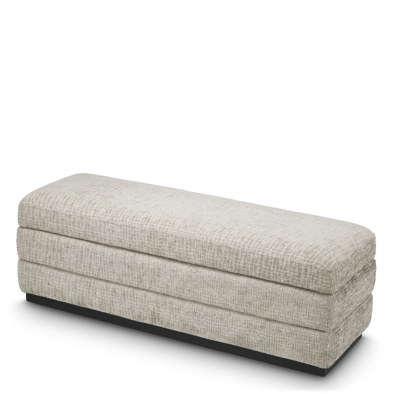 Valmont | Bankje met Opbergruimte en Ebbenhouten Basis | Stijlvol Beige Ontwerp voor Comfort en Functionaliteit 4