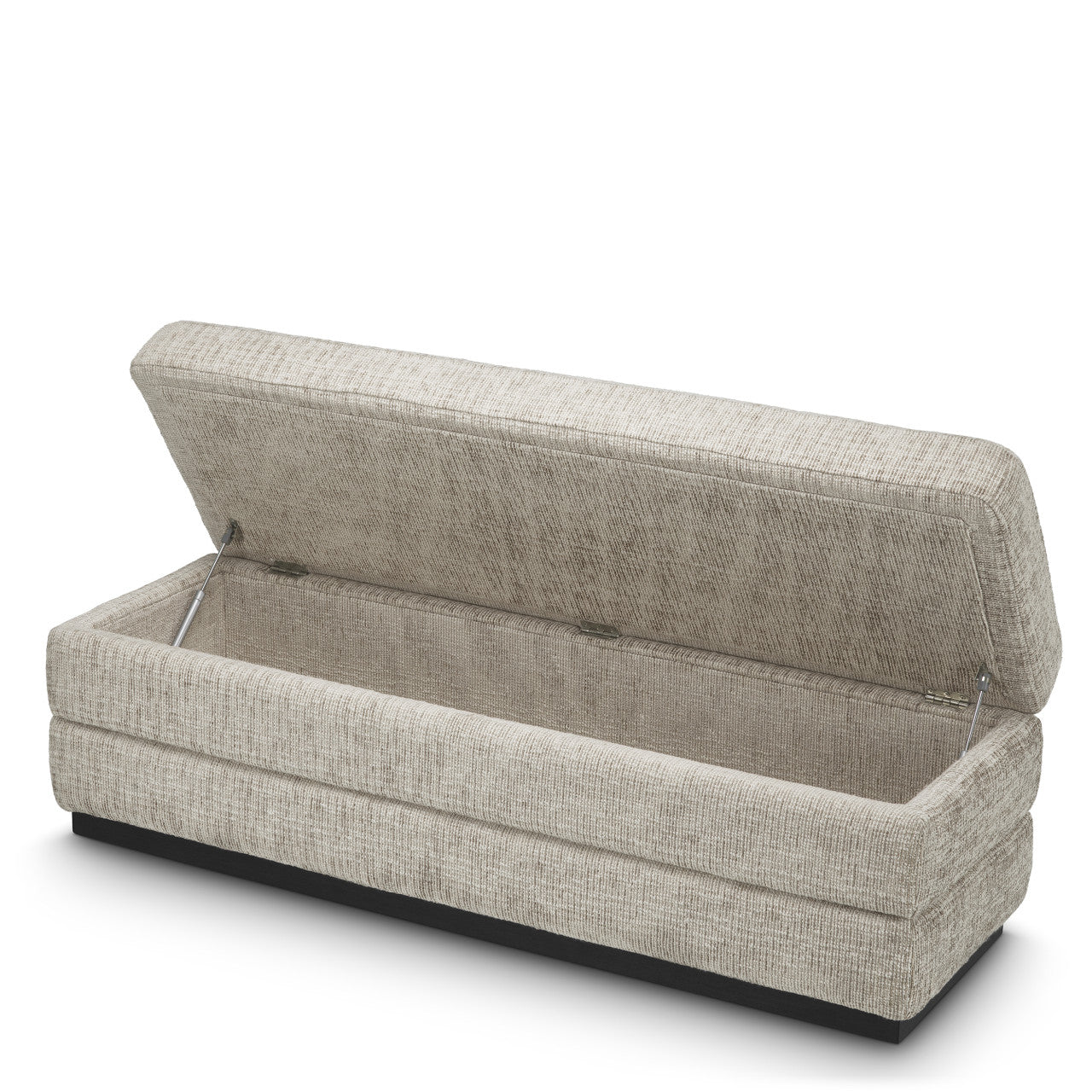 Valmont | Bankje met Opbergruimte en Ebbenhouten Basis | Stijlvol Beige Ontwerp voor Comfort en Functionaliteit 5