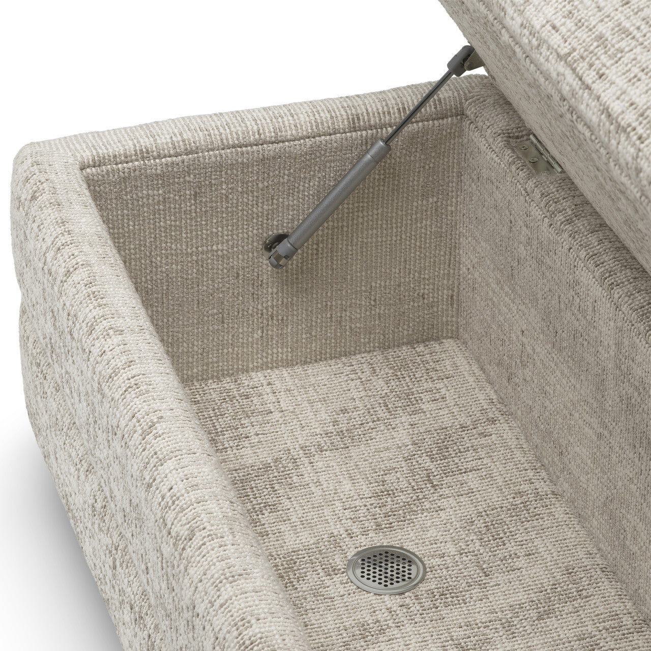 Valmont | Bankje met Opbergruimte en Ebbenhouten Basis | Stijlvol Beige Ontwerp voor Comfort en Functionaliteit 6