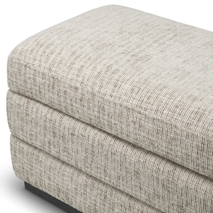Valmont | Bankje met Opbergruimte en Ebbenhouten Basis | Stijlvol Beige Ontwerp voor Comfort en Functionaliteit 7