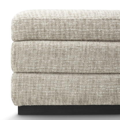 Valmont | Bankje met Opbergruimte en Ebbenhouten Basis | Stijlvol Beige Ontwerp voor Comfort en Functionaliteit 8