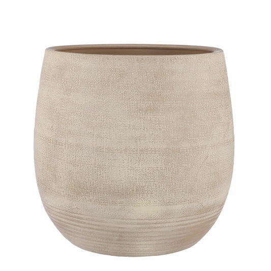 Victor Serie | Terracotta Bloempot Binnen met Beige Afwerking | Stijlvol Ontwerp voor Elegante Interieurs 0
