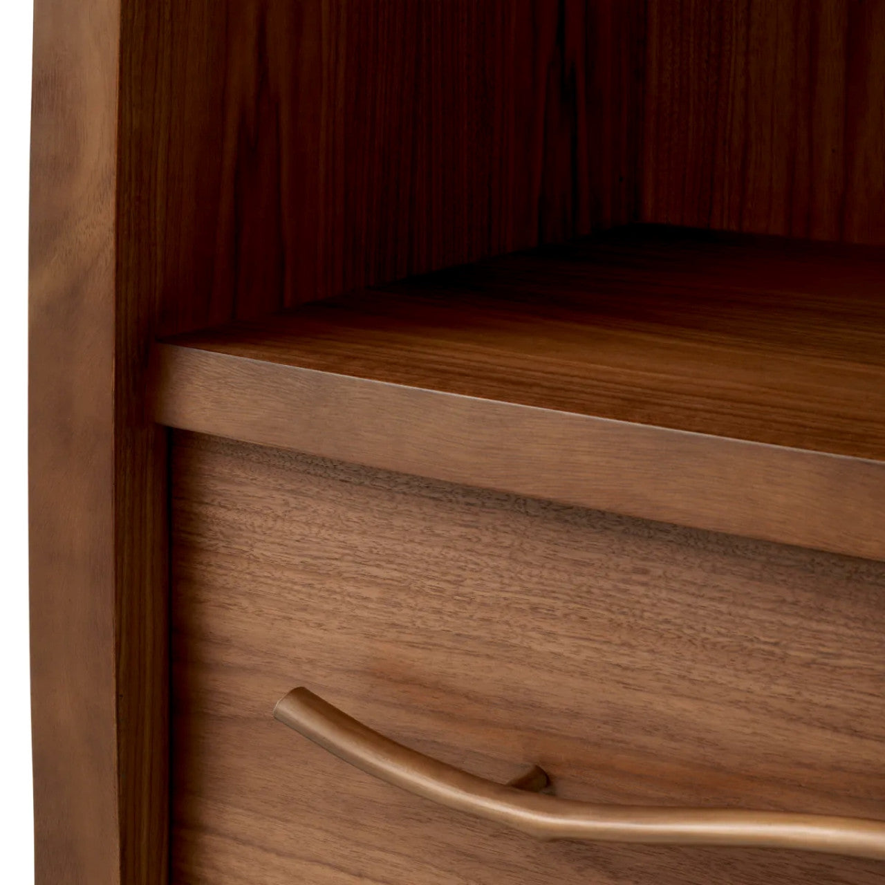 Wandkast Woonkamer van Walnotenhout met Messing Handgreep | Elegant Ontwerp voor Stijlvolle Opslag 6
