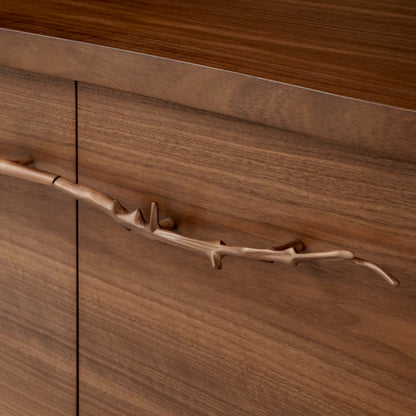 Wandkast Woonkamer van Walnotenhout met Messing Handgreep | Elegant Ontwerp voor Stijlvolle Opslag 7