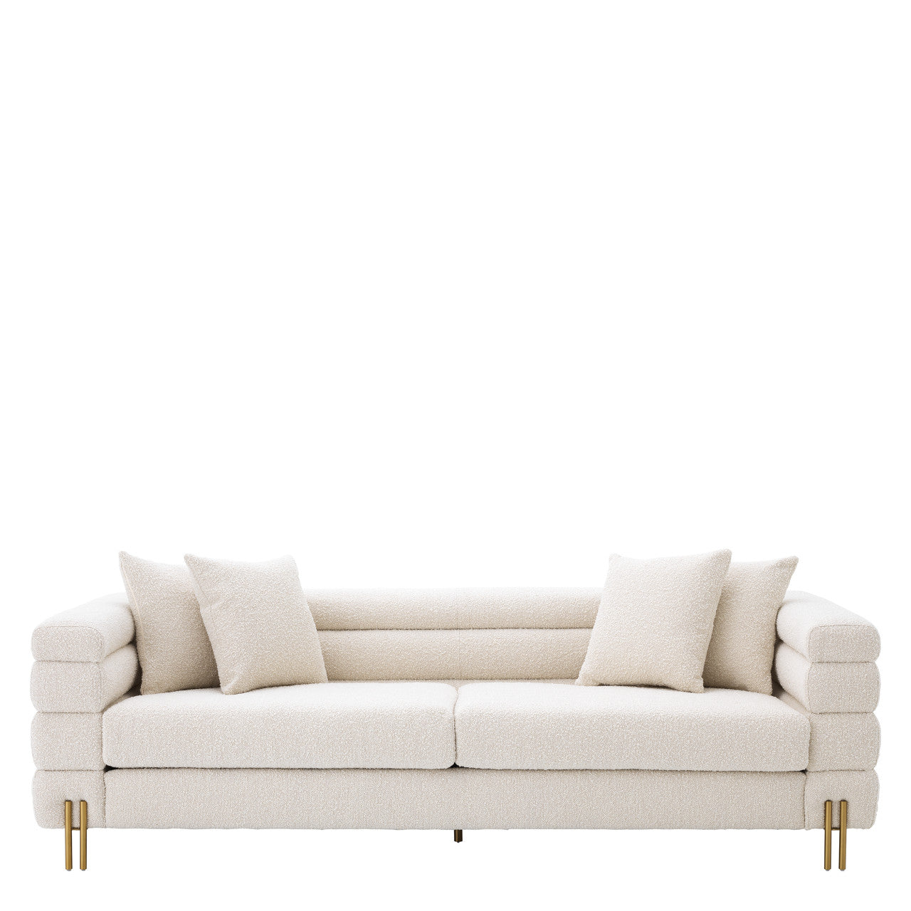 York | Bouclé Sofa met Messing Poten | Luxe Design voor Comfort en Stijl 2