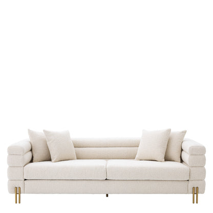 York | Bouclé Sofa met Messing Poten | Luxe Design voor Comfort en Stijl 2
